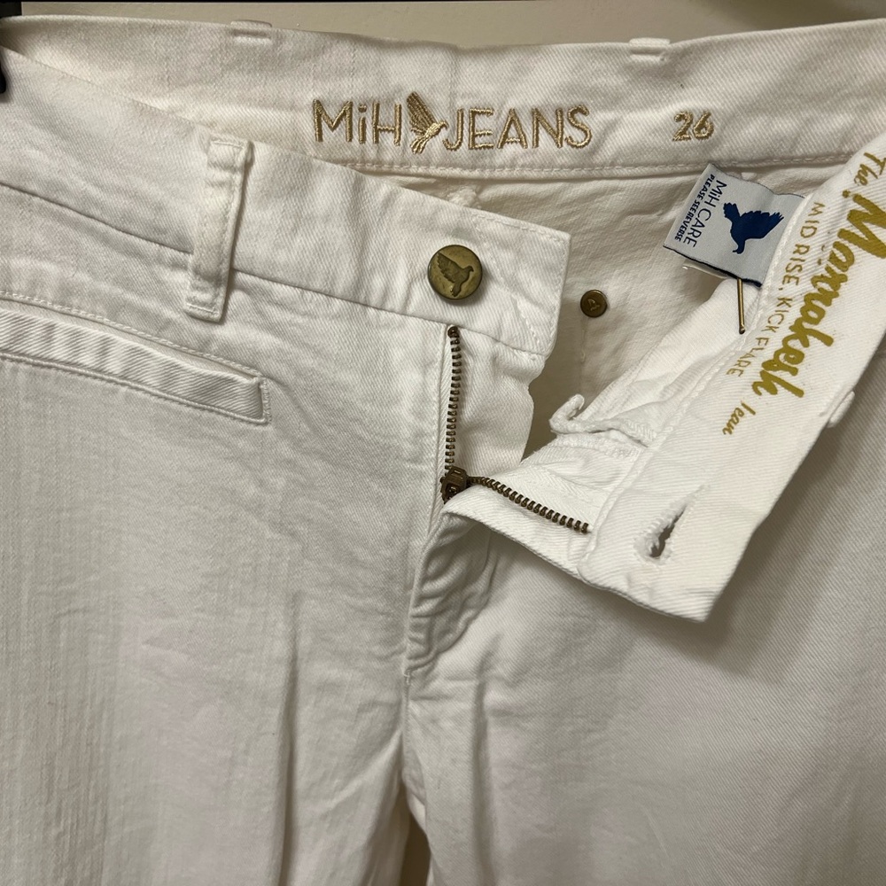 MiH JEANS MIDRISE KICK FLARE WHITE DENIM (Marrakesh) JEANS